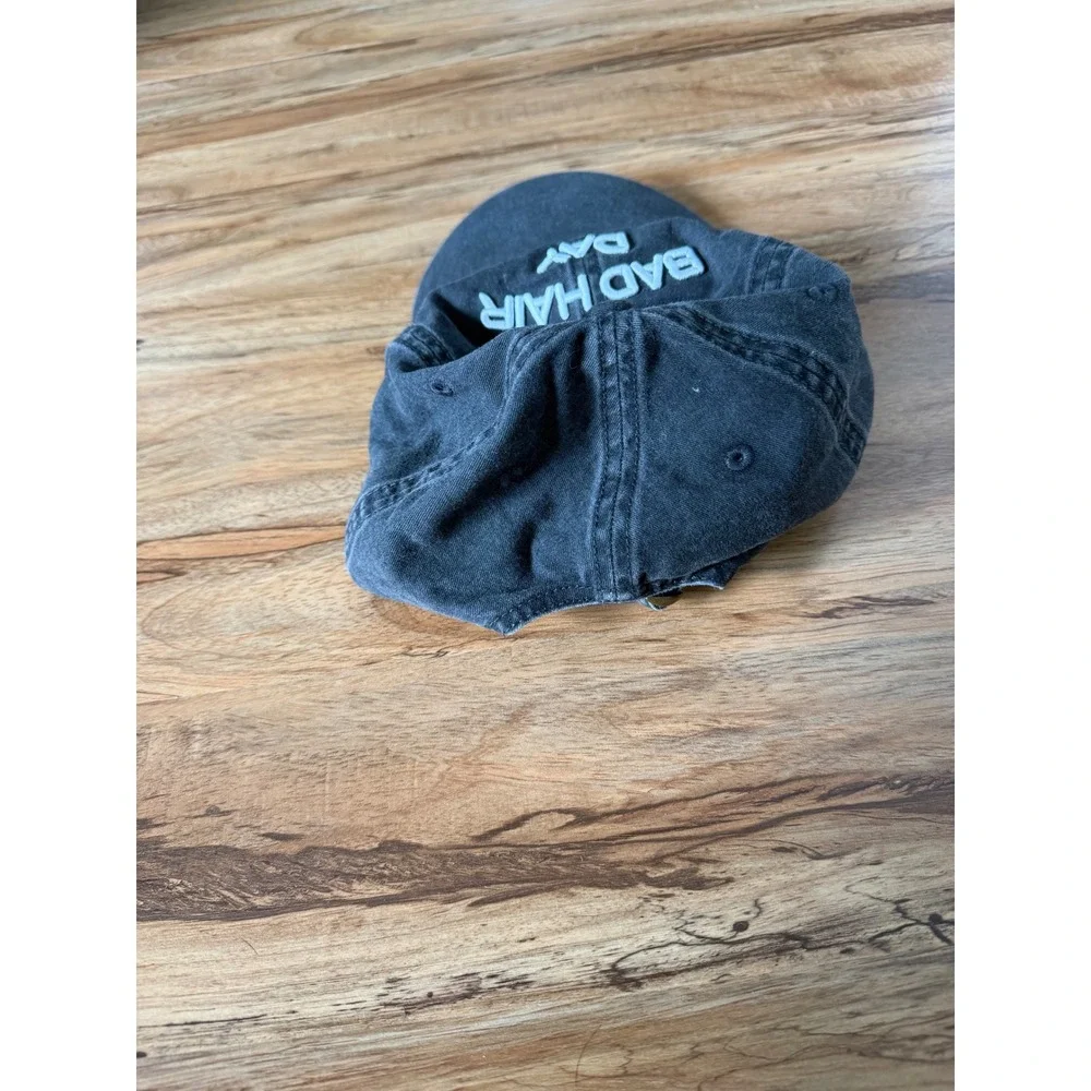 Bad Hair Day Embroidered Baseball Cap Washed Black Cotton Mom hat  Adjustable